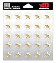 Award Decals Star Sticker Set (100 Decals) The Original Award Decals Premium 20mil Thick 1" Helmet Decals Made in The USA Since 1976 (Gold Chrome on Clear)