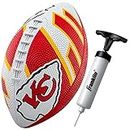 Franklin Sports NFL Kansas City Chiefs Football - Youth Football - Mini 8.5" Rubber Football - Perfect for Kids - Team Logos and Colors!