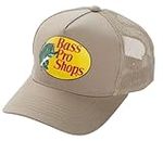 Bass Original Fishing Pro Trucker Hat Mesh Cap -Adjustable Snapback Hat for Men and Women-Great for Hunting, Fishing, Travel - Khaki