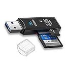 Lector de tarjetas SD USB 3.0 [1 paquete] lector de tarjetas SD, lector de tarjetas de memoria, lectores de tarjetas de memoria externas para portátiles Windows, adaptador SD USB OTG