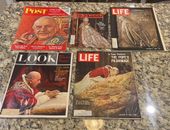 Lote de 5 Revistas Mixtas de Colección Papa Pablo VI Cubierta Fotográfica VIDA SÁBADO POST NEWSWEEK