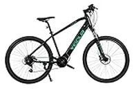 Vitesse Vigour Electric Mountain Bike for Adults, 60 Miles Range, 9 Speed Gears with 250w Mid Motor and Front Suspension for a Smooth Comfortable Ride, 18” Frame and 27.5” Wheels