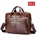 Valigetta da uomo vera pelle laptop messenger borsa a tracolla da lavoro borsa da viaggio