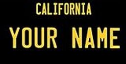 BNS Personalized Mini License Plate/Tag - Bicycle - Toy Car - Wagon - Golf Cart etc. (California (Legacy))