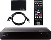 Sony Blu ray DVD Disc Player BDP BX370 with WiFi for Video Streaming and Screen Mirroring | HD Blu-ray Disc Playback, DVD Upscaling | Bundle Includes Remote Control, HDMI Cable and Cleaning Cloth