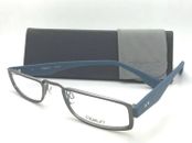 New FLEXON Reading Glasses E1101 033 51 Gunmetal & Blue Frames Half-Eyes Readers
