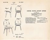 Silla moderna 1947 Eames patente retro regalos para diseñadores de interiores impresión de patente
