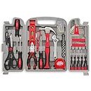 ToughHub 56 pcs Tool Kit – DIY Hand Tool Set for Home Repairs & Maintenance - Tool Box with Tools Included Plier, Hammer, Screwdriver, Adjustable Wrench, and Hex Key Set