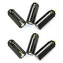DGZZI 6pcs Black Cylindrical Battery Holder Battery Storage Case for 3 x 1.5V AAA Batteries Flashlight Torch