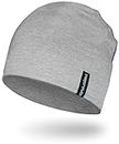 Empirelion 9" Multifunctional Lightweight Beanies Hats, Sun Protection Running Skull Cap Helmet Liner Sleep Caps for Men Women (Light Grey Melange)