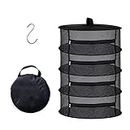 Desy & Feeci Drying Net, Mesh Hanging Herb Dryer Rack Collapsible Black (4 Tiers)