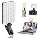 ALTSON 60 LED Portable Selfie Light Video Conference Lighting with Clip and Camera Tripod Adapter, Rechargeable 2200mAh CRI 97+, 3 Lighting Modes for Mobile Phones iPhone Camera Laptop Photo Make-up