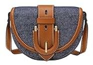 Fossil Donna, Micro Flap Crossbody Harwell in Pelle Laccata, Blu
