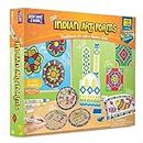 Imagimake Learn Indian Art Forms-Arts and Craft DIY Kit For Kids 8-12, 5 Indian Art Forms-Madhubani, Warli, Lippan, Mandala & Block Printing Arts, Perfect DIY for Girls Kids & Boys multi-color.