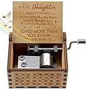 You are My Sunshine Daughter Music Box,Mechanism Antique Carved Music Box You are My Sunshine Hand Crank Music Box for Mom to Daughter's Gift (Mum to Daughter)