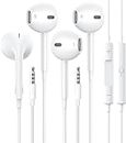 2 Pack Apple Wired Headphones Earbuds with Microphone,in-Ear Earphones Volume Control[Apple MFi Certified] Headphones Compatible with iPhone/lpad/Android/Computer/MP3/4 and Other 3.5mm Jack Devices