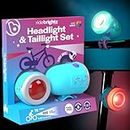 Brightz RideBrightz LED Bike Headlight and Tail Light Set - Rechargeable Bike Lights Front and Back - Kids Bicycle & Scooter Accessories for Boys and Girls - Lighting Set for Safety & Visibility Star