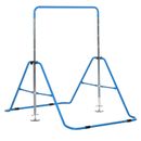 HOMCOM Kids Gymnastics Bar w/ Adjustable Height, Foldable Training Bar - Blue