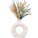 CEMABT Vases for Pampas Grass,Creative Vase Modern Home Decor,Handmade Vase White Ceramic Dried Flowers Craft Ornaments for Office Home Decoration