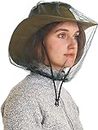 Travel Curry - Mosquito Head Net | Ultra Large & Long Bug Face Netting for Hats - Insect Net Mask Cover with Extra Fine Fly Screen Holes - Outdoor Protection for Men & Women