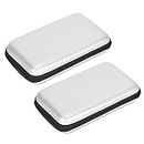 2Pcs Portable Storage Bag Carrying Case EVA Protective Hard Bag for 3DS XL 3DS LL / 3DS Game Console (Silver Gray)