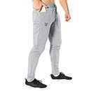 ZENWILL Mens Workout Joggers Sport Track Pants,Men's Casual Gym Athletic Sweatpants with Zip Pockets(Light Grey,Large)