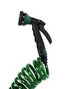 Jardin Y Natura 8424385250645 Coil Hose with 8 Pattern Nozzle, 10 m, Green, 1000 x 30 x 30 cm