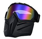 Paintball Mask Anti Fog, Full Face Tactical Mask Goggles Detachable for Motorcycle Cycling Skiing Halloween CS Game Cosplay (Colorful 2#)