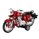 WooZee.. Rugged Bullet Bike Toy with Pull-Back Action Free Wheel Side Stand Realistic Design, Red