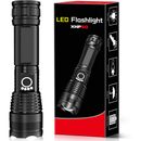 Super-Bright 10000000LM LED Tactical Flashlight Searchlight Rechargeable Battery