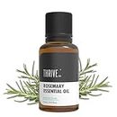 ThriveCo Rosemary Essential Oil For Hair Growth & Hair Fall Control | Reduces Hair Breakage & Improves Scalp Health | 100% Pure, Certified Organic & Natural | With Vitamin E | For Men & Women | 15ml