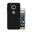 HELLO ZONE Rubber Exclusive Matte Finish Soft Back Case Cover for Moto G5 Plus (Not Compitable with Moto G5S Plus) - Black