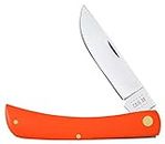 CASE XX Knives Smooth Orange Delrin Sodbuster Stainless Pocket Knife 80512