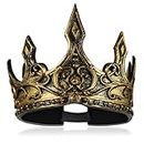 ABOOFAN Queen 1Pcs Medieval King Crown Headband Headdress for Prom Halloween Party Costume Accessories for Adults Witch Costume Accessories