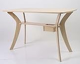 Kinton Crafts Quad Tick Desk | Nordic Modern Wooden Computer Desk | Study Table Ideal for Living Room, Bedroom | Easy No Tool Assembly | Cedar Wood Colour