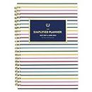 AT-A-GLANCE Academic Planner 2021-2022, Simplified by Emily Ley for AT-A-GLANCE Weekly & Monthly Planner, 5-1/2" x 8-1/2", Small, for School, Teacher, Student, Thin Happy Stripe (EL60-200A)