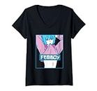 Femme Femboy Aesthetic Pastel Yaoi Anime Boy Crossdressing T-Shirt avec Col en V