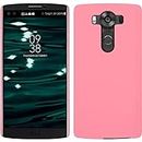 PhoneNatic Case kompatibel mit LG V10 - Hülle rosa gummiert Hard-case Cover