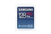 Samsung PRO Plus SD-Karte, 128 GB, UHS-I U3, Full HD & 4K UHD, 160 MB/s Lesen, 120 MB/s Schreiben, Speicherkarte für Spiegelreflexkameras und Systemkameras, MB-SD128K/EU