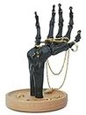 Suck UK | Skeleton Hand Ring Holder & Jewelry Stand | Earring Organizer & Necklace Holder For Gothic Decor | Halloween Decorations & Bedroom Accessories | Bracelet Holder & Jewelry Organizer | Black