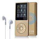 COVVY Slim Music Player 8 GB Portable Lossless Sound 70 Hours Screen MP3 Player Support up to 64 GB (Gold)