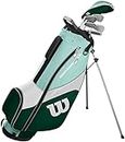 Wilson Golf Pro Staff SGI Half Set, Golf Club Set for Women, Right-Handed, Suitable for Beginners and Advanced Players, Graphite, Light blue/Green, WGG150003