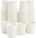 100 Pack Disposable Mini Paper Cups for Espresso, Mouthwash, Tea, Coffee (4Oz, W