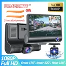 3 Objektiv 1080p Dash Cam für Autos DVR-Kamera für Fahrzeug 4 Zoll Video recorder Rückfahr kamera