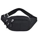 AxBALL Waterproof Waist Bag Man Fanny Pack for Women Casual Large Capacity Outdoor Sports Oxford Mobile Chest Bag (Color : Black)