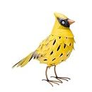 TERESA'S COLLECTIONS Garden Decor Cardinal Yellow Bird for Outside,8Inch Metal Garden Sculptures & Statues for Outdoor Decor,Yard Decoration for Patio Lawn Porch,Cardinal Gifts for Mom Mothers Day