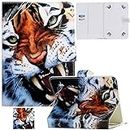 Artyond Universal 8" Tablet Case, PU Leather Stand Card Slot Case for for iPad Mini 1 2 3 4 5/ Galaxy Tab E 8.0/ Tab A 8.0/ Fire HD 8/Android 8.0 and More 7.5-8.0 inch Tablet (Angry Tiger)