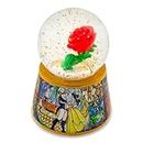 Disney Beauty and the Beast Mini Light-Up Snow Globe with Swirling Glitter | 3 Inches Tall