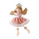 Angel Ornaments Christmas Angel Doll Hanging Decorations Christmas Tree Plush Decorations Cute Angel Doll Pendant Christmas Plush Ornaments for Christmas Large Stained Glass Panels (Pink, One Size)
