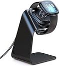 Zitel® Charger Stand Compatible with Fitbit Sense/Versa 3 Charging Cable Premium Aluminum Charger Dock - Black